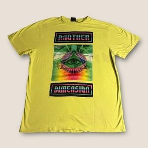 Vintage Y2K Yellow‎ Akademiks psychedelic graphic tee
